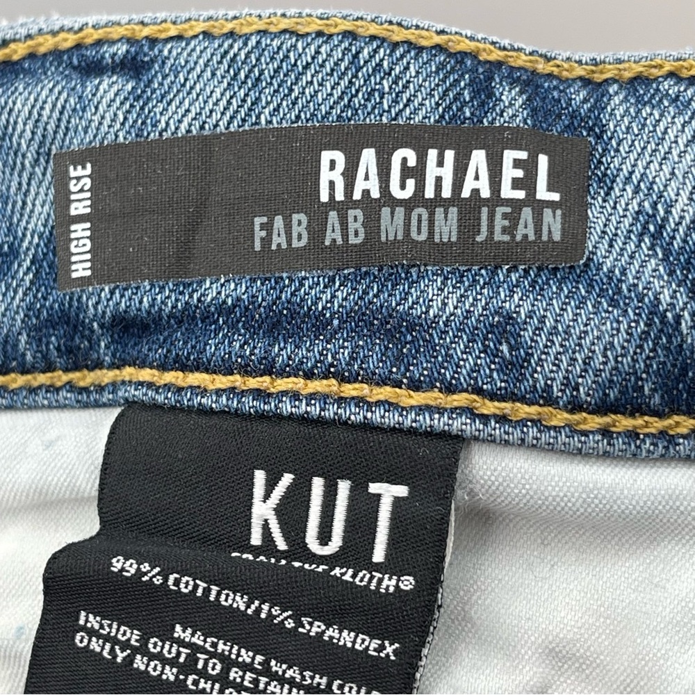 Kut From The Kloth Rachael Fab Ab Mom Jeans High Rise Distressed Size 6 - Picture 7 of 10